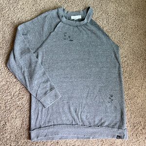 TREASURE & BOND Distressed One Shoulder Sweatshirt